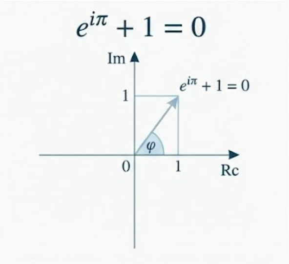 Euler's identity on the complex plane